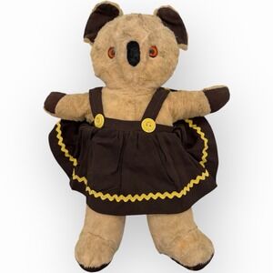 Vintage GUND Sani-Foam Teddy Bear‎ Plush Original Dress Stuffed Animal READ